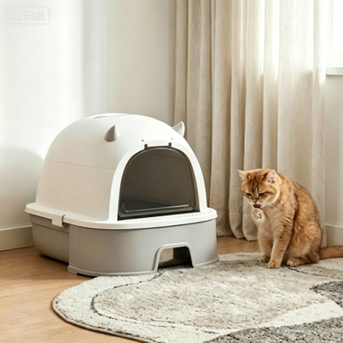 Extra Large Stainless Steel Cat Litter Box, High Sided Anti-Splash Kitty Litter Pan, Non-Stick Easy Clean for Large Cats & Multi-Cat Homes