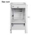 18 Inch Modern Bathroom Vanity with Ceramic Sink, Small Freestanding Bath Cabinet with Soft Close Drawer and Door Storage