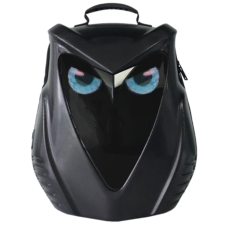 3D Hardshell Motorcycle Backpack with Customizable Display, Water Resistant Rider Backpack for 15.6 Inch Laptop