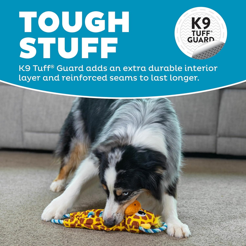 ZippyPaws  Dog Tug Toy for Tugging Squeaky Fun, 15.4 Inch Giraffe, Yellow, Small