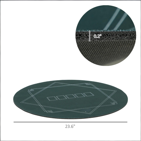 Poker Mat, Non‑Slip Poker Table Top Mat for Texas Hold’em, Casino Game Card Playing Desk Pad for Game Night