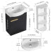 16 Inch Bathroom Vanity with Sink and Storage Shelf, Small Freestanding Bathroom Cabinet with Soft Close Door for Small Spaces