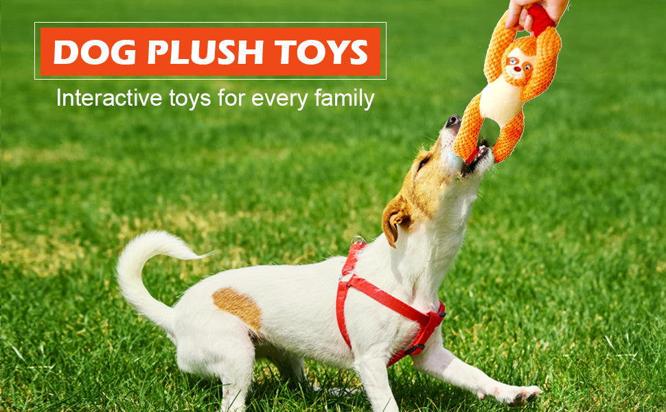 Large Squeaky Dog Toys, Stuffed Animal Dog Plush Toy,Interactive Puppy Toys with Crinkle Paper for Small, Medium, and Large Dogs,Daily Companionship, Training Reward Gift.
