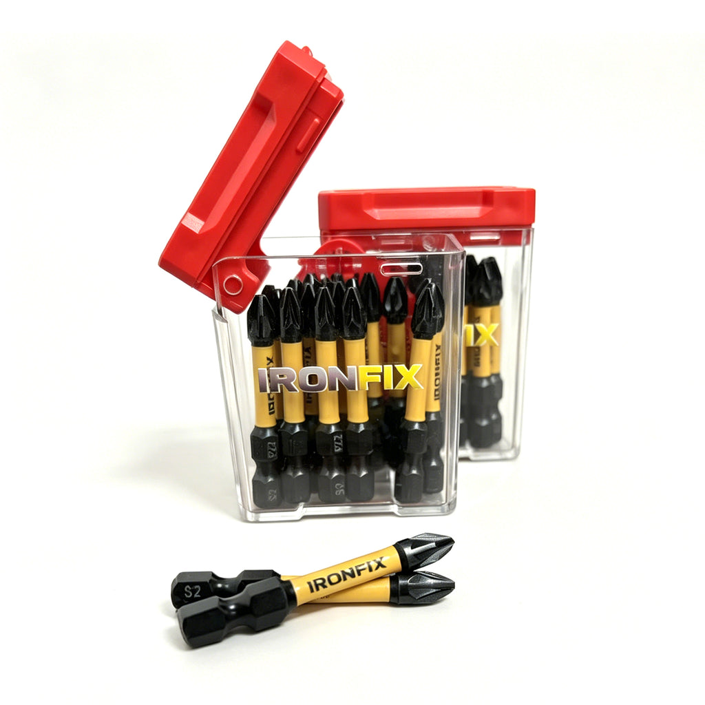 20PCS PZ2 Screwdriver Bits, 50mm Magnetic Pozidriv Drill Bit Set, S2 Steel Impact Driver Bits for Power Drill, Woodworking & Home Repair