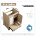 Freestanding Bathroom Vanity with Sink, Light Oak Bathroom Cabinet with White Top, Double Doors and Bottom Drawer, Adjustable Shelf