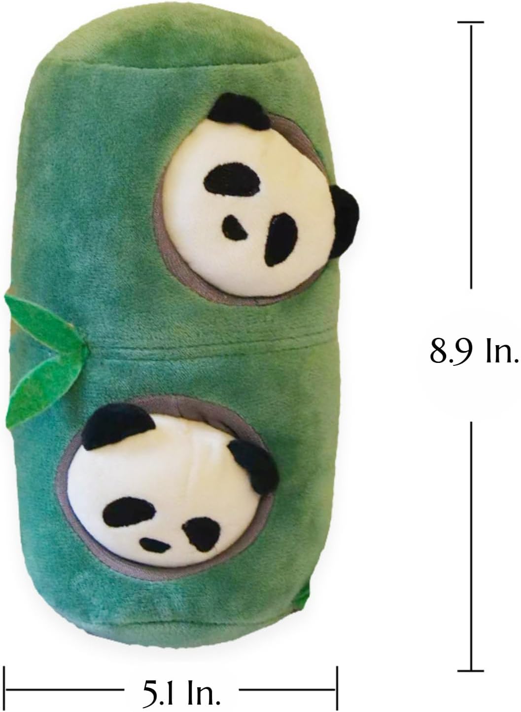 Dog Puppy Snuffle Hide-and-Seek Toy Set Cute Panda Bamboo Shapes Crinkle Paper BB Sound Slow Feeding Pet Toy Dog Accessories Gift for Christmas (Bamboo)