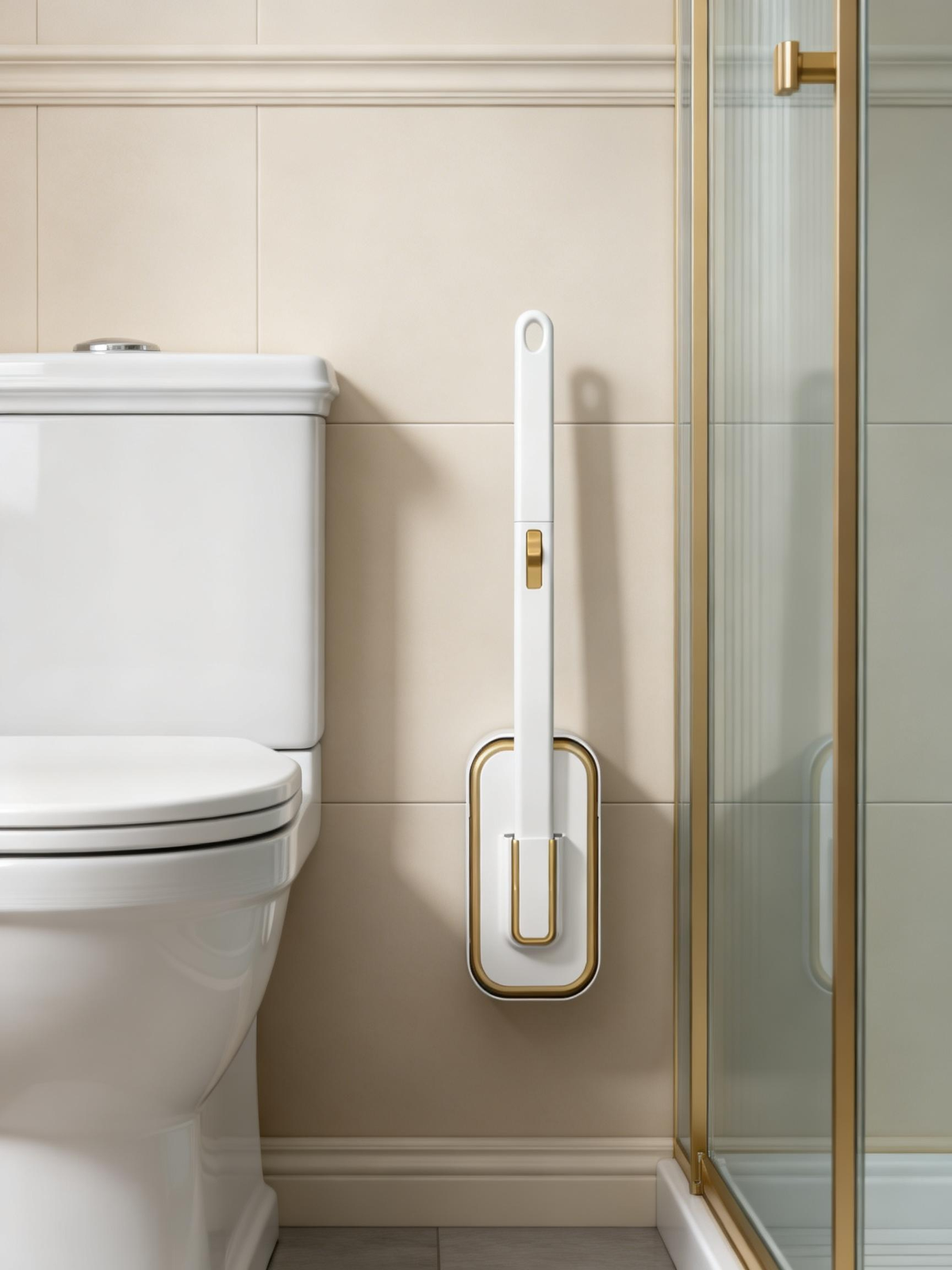 AEELLEEA Disposable Toilet Brush with Storage Caddy, Long Handle No-Touch Toilet Cleaner, 24 Built-in Soap Refill Pads for Bathroom