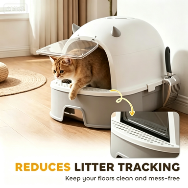 Extra Large Stainless Steel Cat Litter Box, High Sided Anti-Splash Kitty Litter Pan, Non-Stick Easy Clean for Large Cats & Multi-Cat Homes