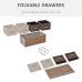 Dresser Storage Tower with 5 Fabric Drawers, Fabric Dresser for Bedroom, Steel Frame Wood Top Organizer Unit for Closet Living Room
