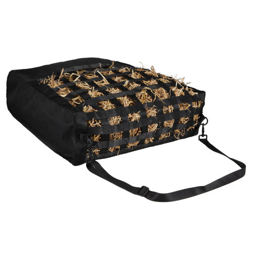Horse Slow Feeder Hay Bag, 21.65"x7.28"x25.2" Hanging Nylon Hay Bag with 1.81" Holes, Adjustable Straps