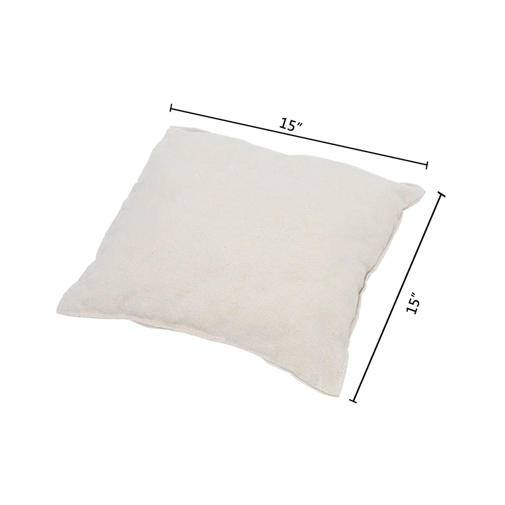 Hanging Rope Chair with 2 Pillows, Cotton-Blend Canvas Hammock Swing Chair, 198 lb Capacity, Beige