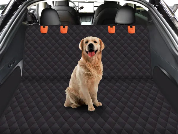 AEELLEEA Car Back Seat Pet Cover with Visual Mesh Waterproof Dog Seat Cover for Car Travel