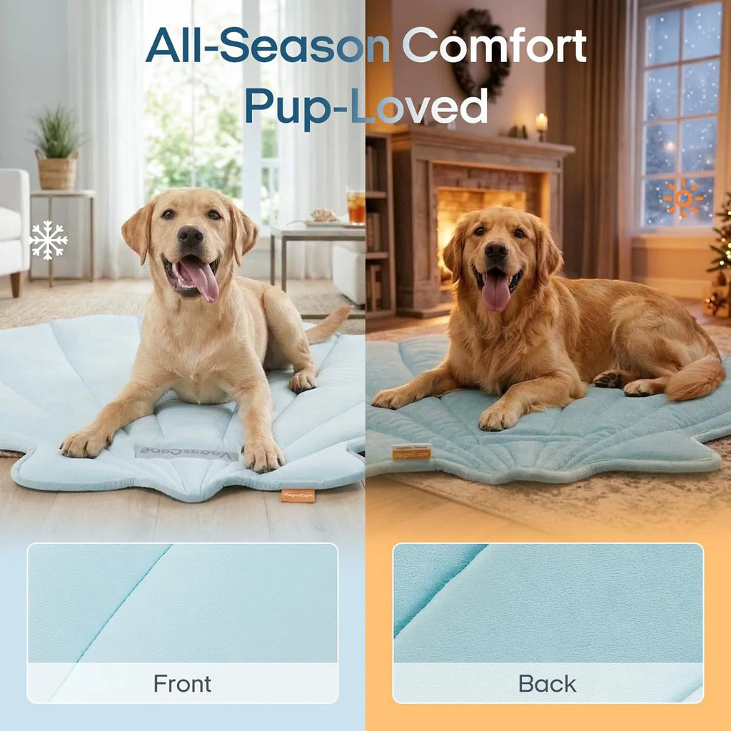 Washable Gel Dog Cooling Mat 35.8" x 33.5" Thick Foldable for Medium Dogs 30-50 lbs, Indoor Outdoor Travel Camping Patio Beach