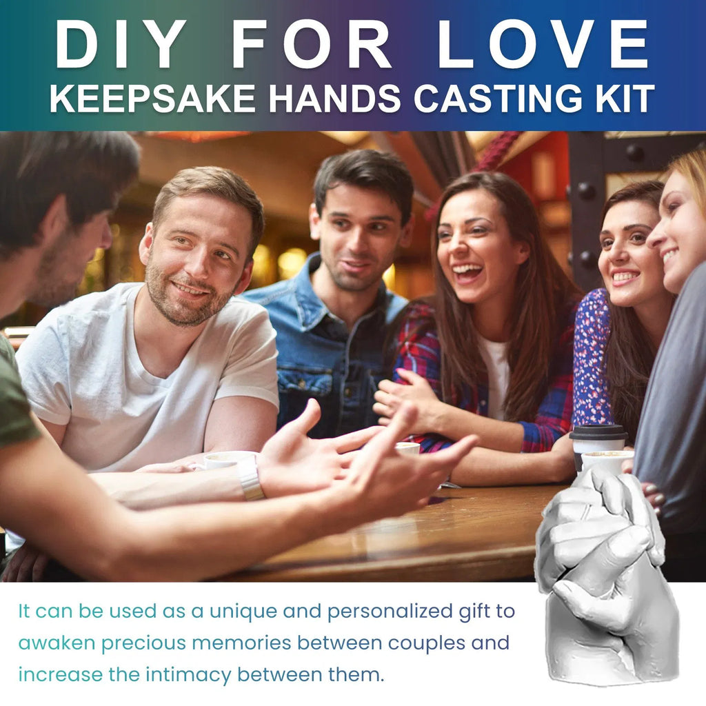 600g Hand Casting Kit, DIY Keepsake Hand Mold Craft Set for Couples and Families