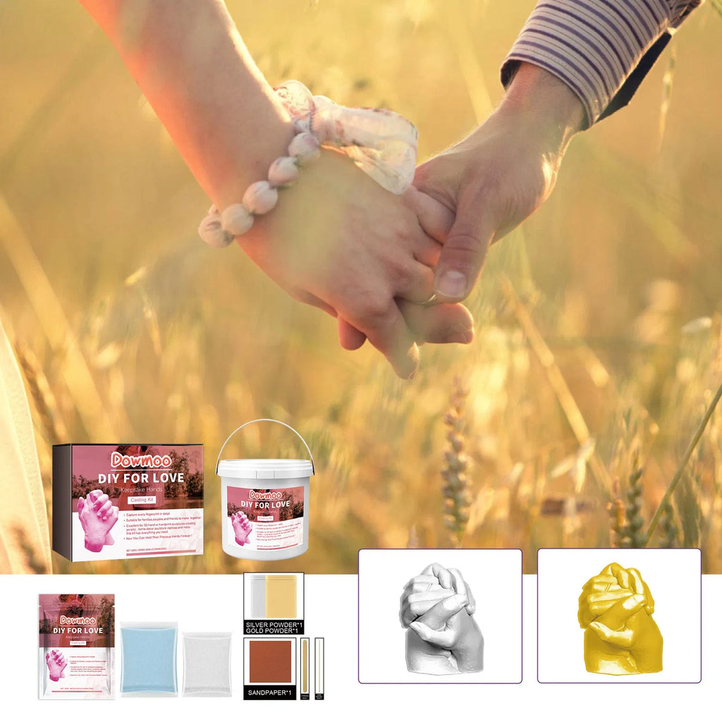 600g Hand Casting Kit, DIY Keepsake Hand Mold Craft Set for Couples and Families