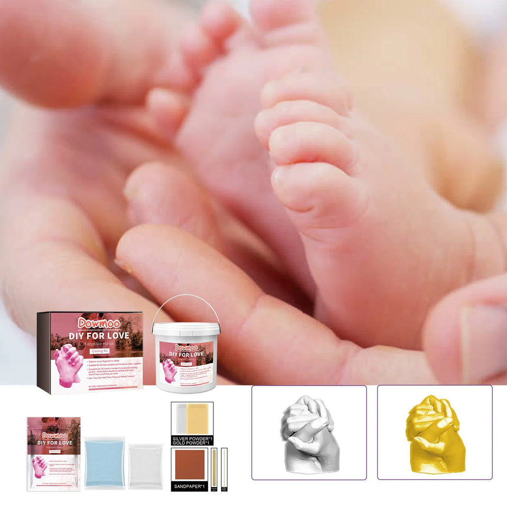 600g Hand Casting Kit, DIY Keepsake Hand Mold Craft Set for Couples and Families