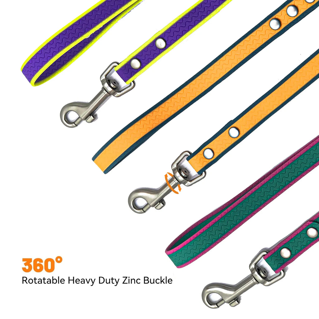 3M Two-Tone Waterproof Dog Training Leash, Orange Blue Embossed Tangle-Free Long Lead for Dog Recall Training Daily Walking