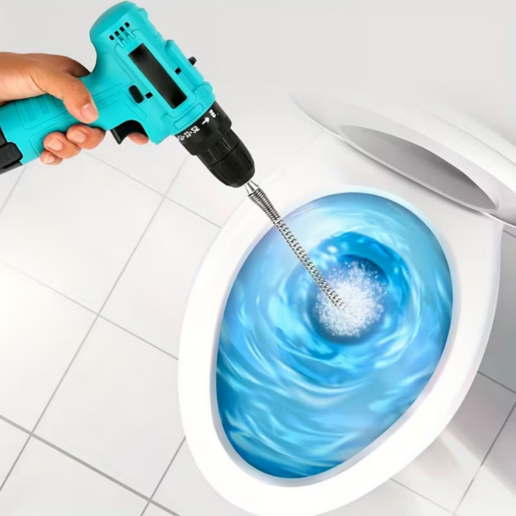 AEELLEEA-20Ft Flexible Drain Auger Cable, Bendable Pipe Snake for Sink, Bathtub, Shower and Kitchen Drain Clog Removal, Heavy Duty Steel Plumbing Tool