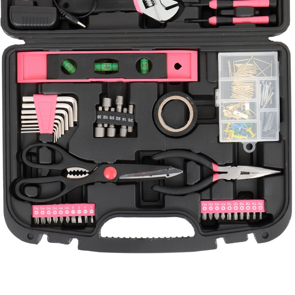AEELLEEA-149 Piece Household Hand Tool Kit with Storage Case, Home Repair DIY Hand Tools Set with Hammer, Pliers, Level & Screwdriver Bits