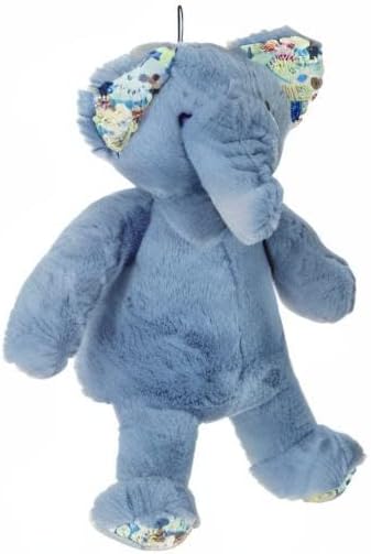 petlou Dog Plush Toys,Crinkle Dog Toy, Interactive Stuffed Dog Squeaky Toys Chew Dog Toys for Medium Dog Small Large Dogs,Cute Dog Toys (15" Promo Elephant-Blue)