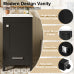 18 Inch Black Modern Bathroom Vanity with Ceramic Sink, Small Freestanding Bath Cabinet with Soft Close Drawer and Door Storage