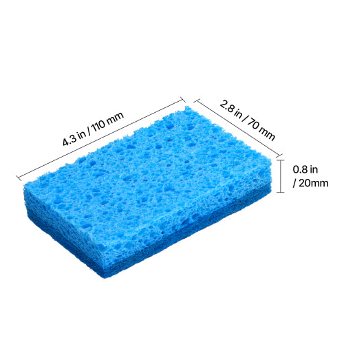 12 Pcs Natural Kitchen Sponges with Cellulose & Scrub Pad, Honeycomb Structure, Quick Water Absorption for Home Cleaning.