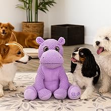 ZippyPaws Plush Pig Dog Toy | Heavy Duty Dog Toys for Dog Enrichment Toys for Large Dogs | Dog Toys Without Squeakers