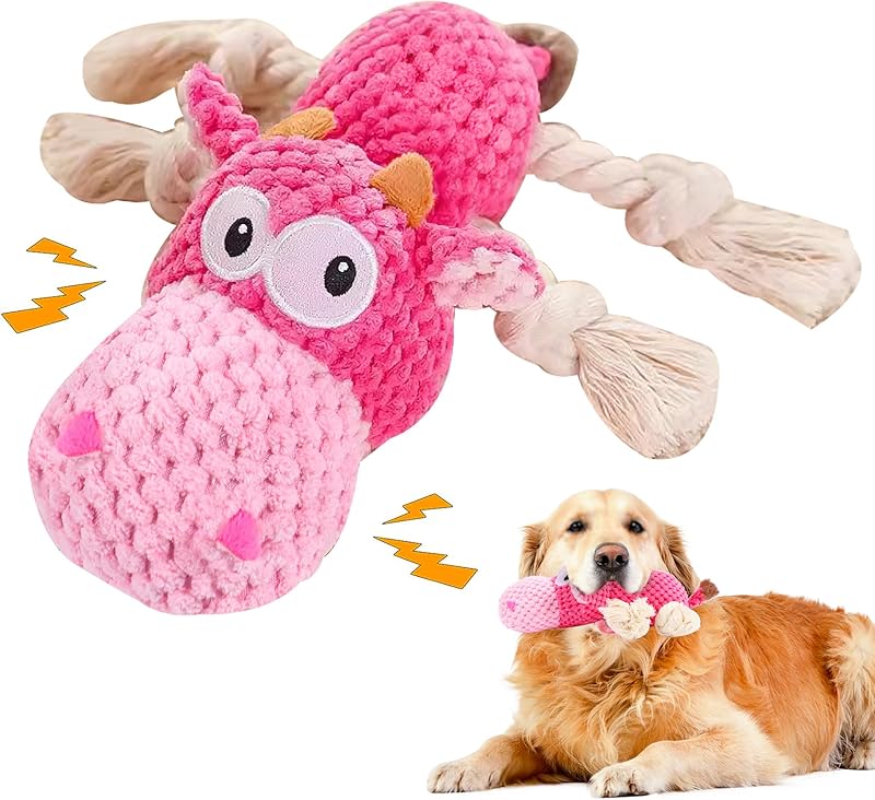 ZippyPawsToys Puppy Teething Interactive Chewing Plush Toy to Keep Them Busy, Best Birthday, Christmas, Halloween, Easter Gift, Elephant
