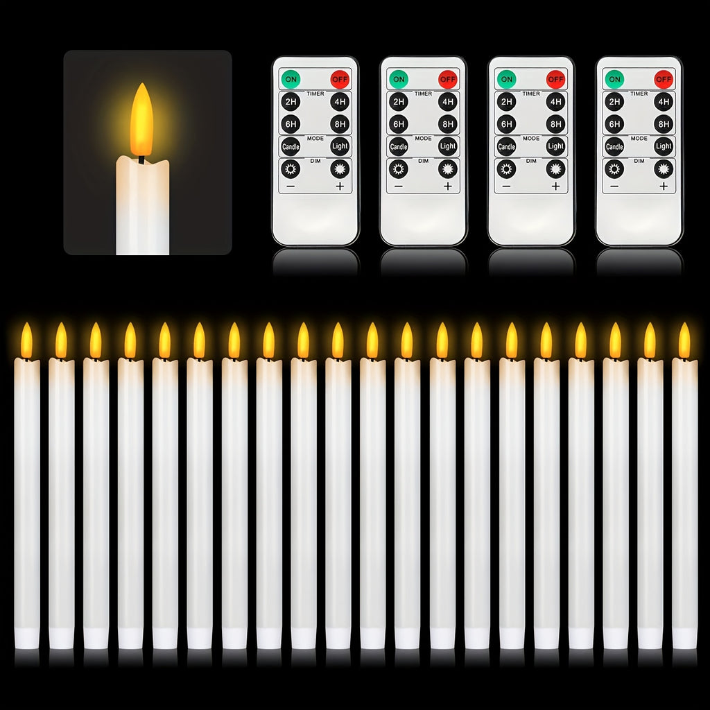 AEELLEEA Pillar Candles - Flameless LED Warm Light Decor for Christmas/Mantel/Dinner Party