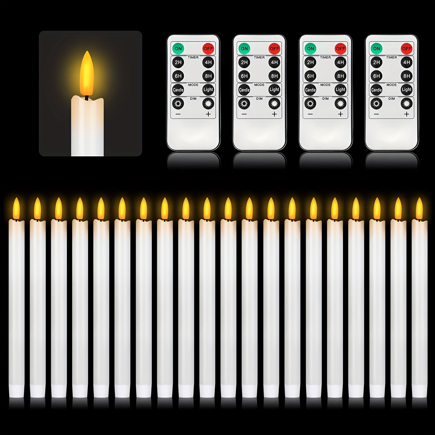 AEELLEEA Pillar Candles - Flameless LED Warm Light Decor for Christmas/Mantel/Dinner Party