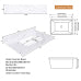 37 Inch Bathroom Vanity Top with Sink, White Marble Look Countertop with Undermount Rectangular Sink and 4 Inch Backsplash