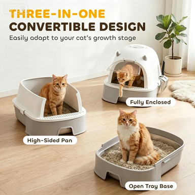 Extra Large Stainless Steel Cat Litter Box, High Sided Anti-Splash Kitty Litter Pan, Non-Stick Easy Clean for Large Cats & Multi-Cat Homes