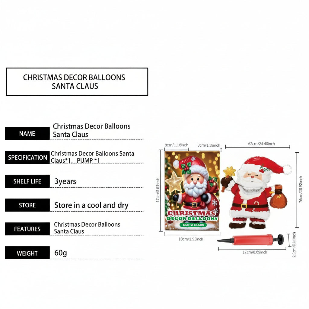 Dowmoo Christmas Balloons Balloon Standing Santa Claus Reindeer Christmas Tree Event Atmosphere Decoration