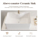 Bathroom Vanity with Mirror Cabinet, Black and White Modern Vanity with Gold Handles, Ceramic Sink Cabinet with Soft Close Drawers