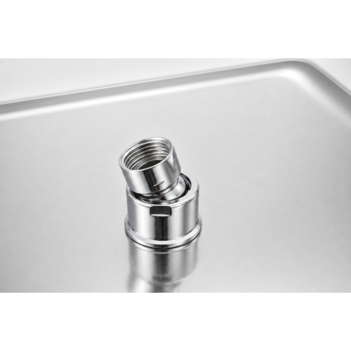 AEELLEEA 11.8 Inch Square Rain Shower Head with 11.2 Inch Ceiling Shower Arm, Chrome Overhead Rainfall Shower for Bathroom