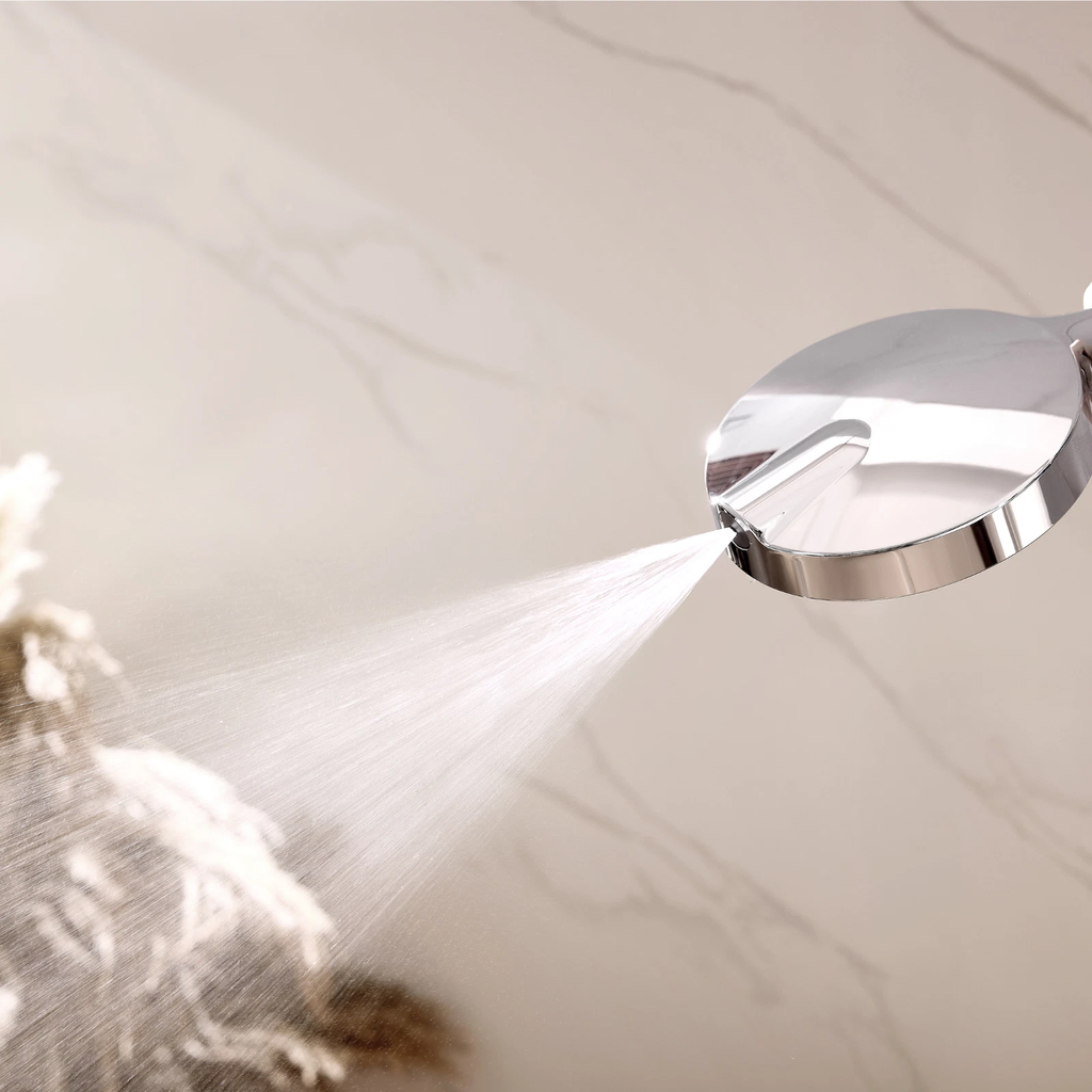 Handheld Shower Head Set with 6 Spray Modes, Chrome Finish Shower Head, Flexible Stainless Steel Hose & Adjustable Shower Holder for Bathroom
