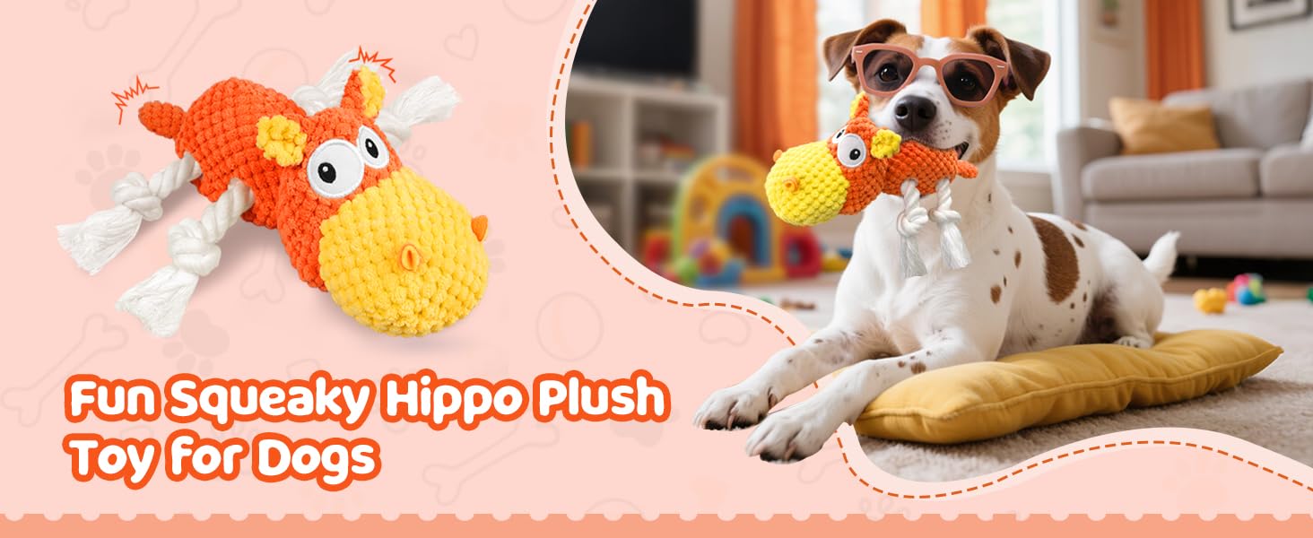 Dog Toys - Plush Dog Toy for Small, Medium, and Large Dogs, Great for Tug-of-War and Playtime
