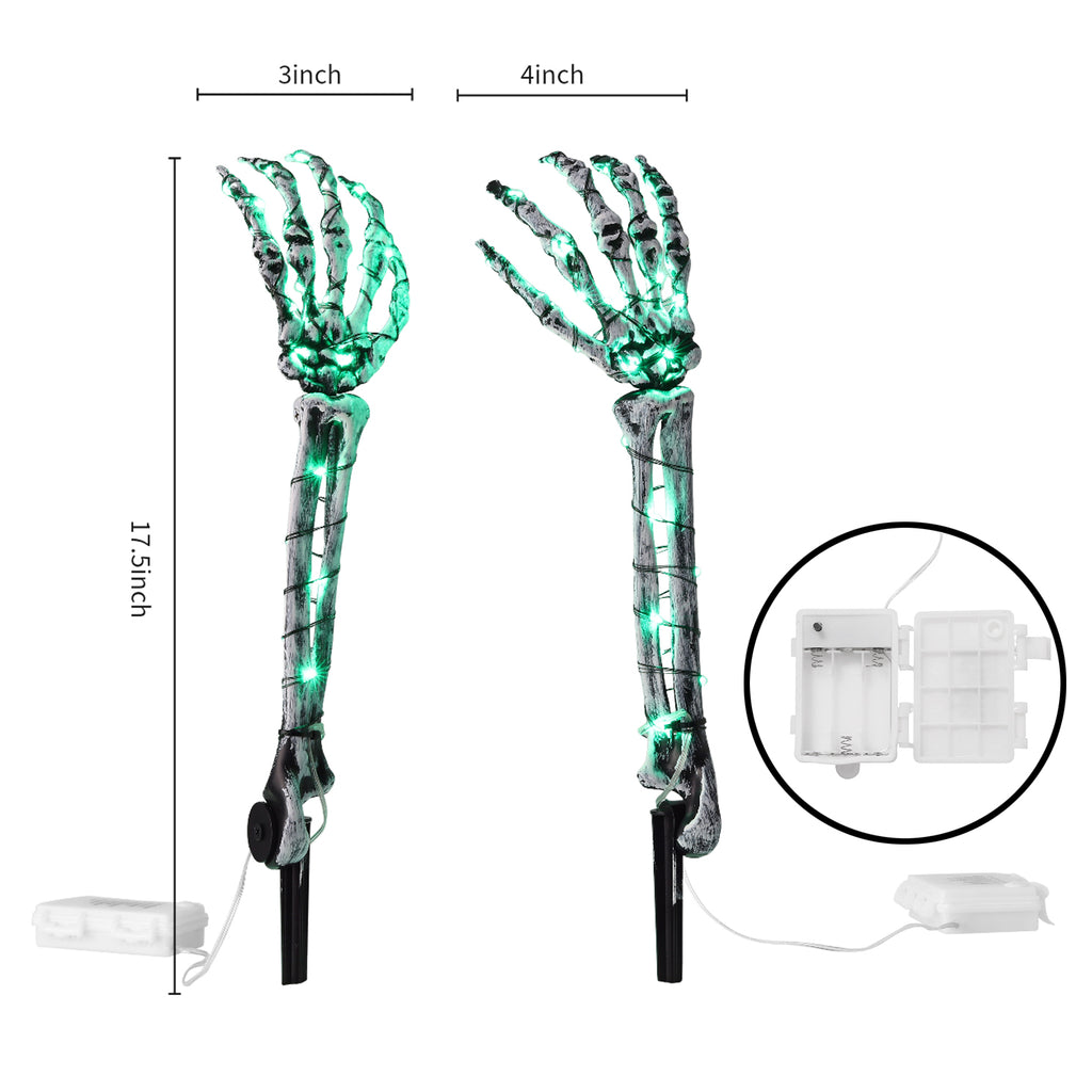 4pcs Skeleton Arms Lights Halloween Decoration