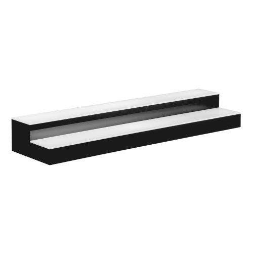 2 Tier 30 Inch LED Liquor Bottle Display, Lighted Acrylic Bar Shelf with RF Remote and APP Control, 9 Colors