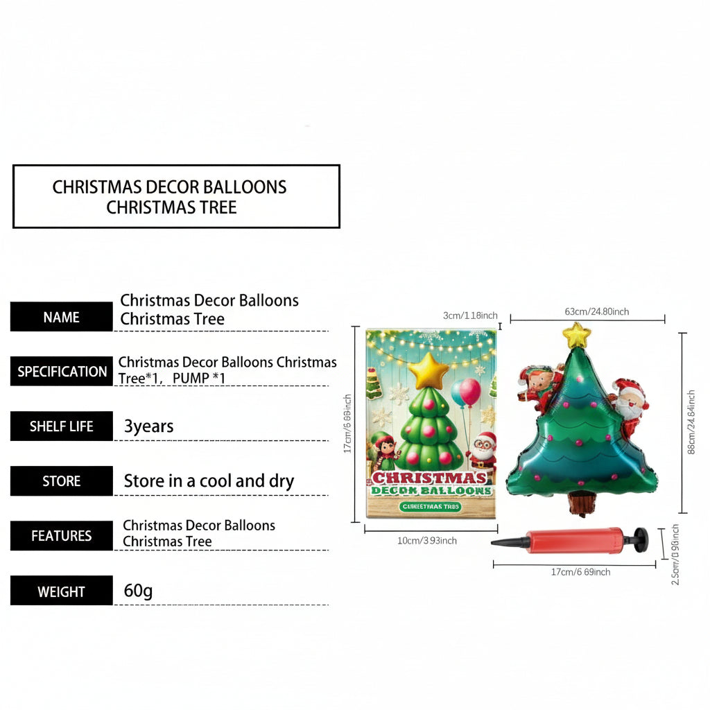 Dowmoo Christmas Balloons Balloon Standing Santa Claus Reindeer Christmas Tree Event Atmosphere Decoration
