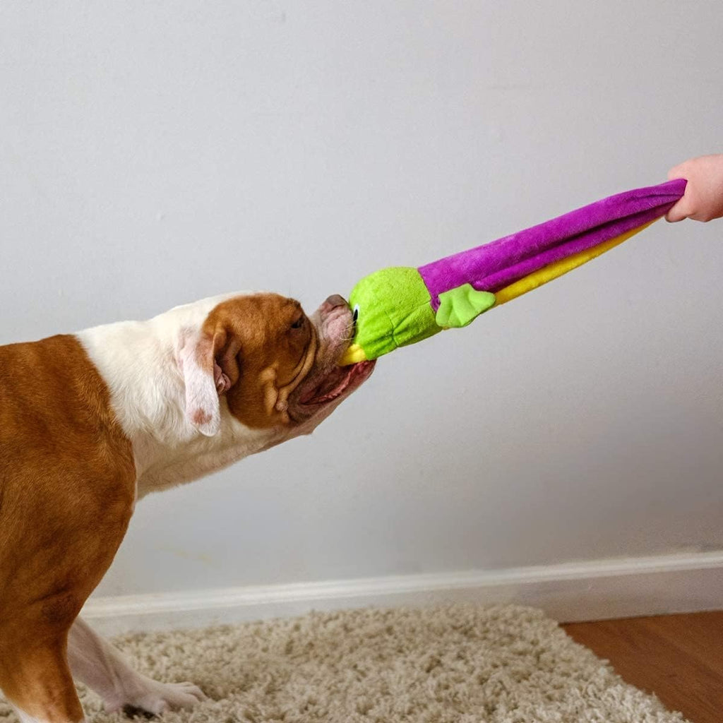 SmartPetLove Tender-Tuffs Platypus Tug Plush Dog Toy - Squeaky and Interactive Tug-of-War Dog Toy for Small to Large Dogs
