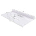 43 Inch Bathroom Vanity Top with Undermount Rectangle Sink, White Marble Engineered Stone Countertop 3-Hole with 4 Inch Backsplash