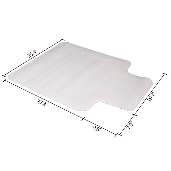 AEELLEEA Clear PVC Office Chair Mat for Carpet, Non-Slip Studded Backing, Easy-Clean Floor Protector, 37.4 x 35.4 in