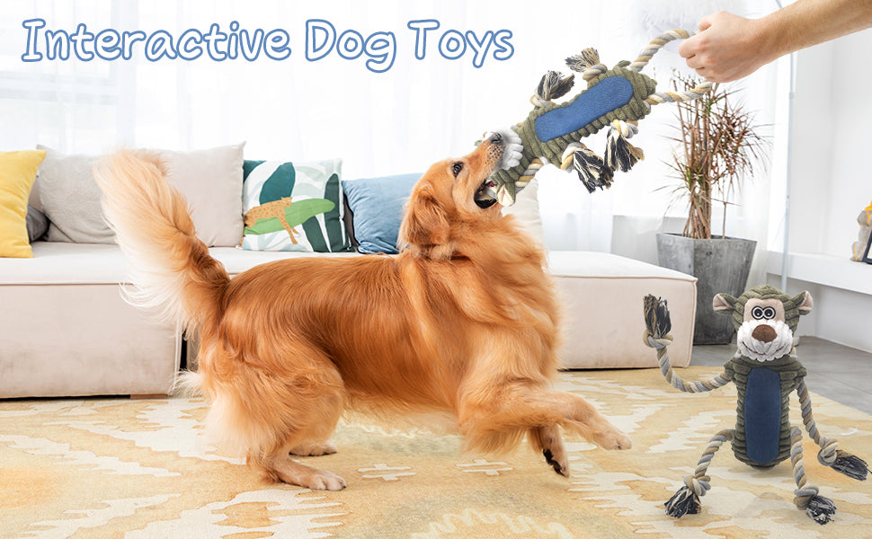 ZippyPaws Dog Chew Toys, Squeaky Dog Toys, Interactive Tug of War Puppy Toys, Stuffed Dog Toys for Small, Medium and Large Dogs - Monkey