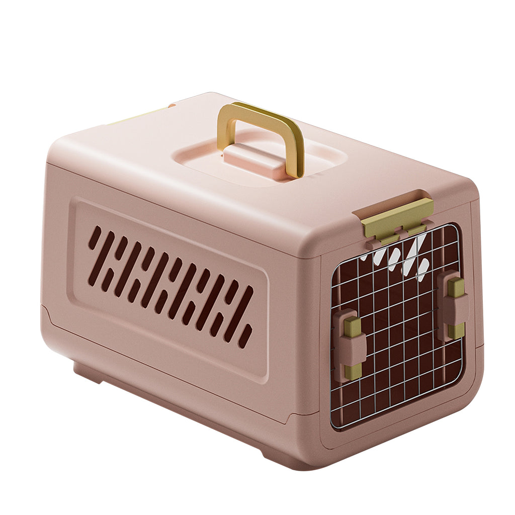 Small Hard Sided Pet Carrier, Portable Ventilated Travel Crate with Metal Door and Handle for Small Dogs and Cats, Perfect for Car Rides, Vet Visits and Daily Use
