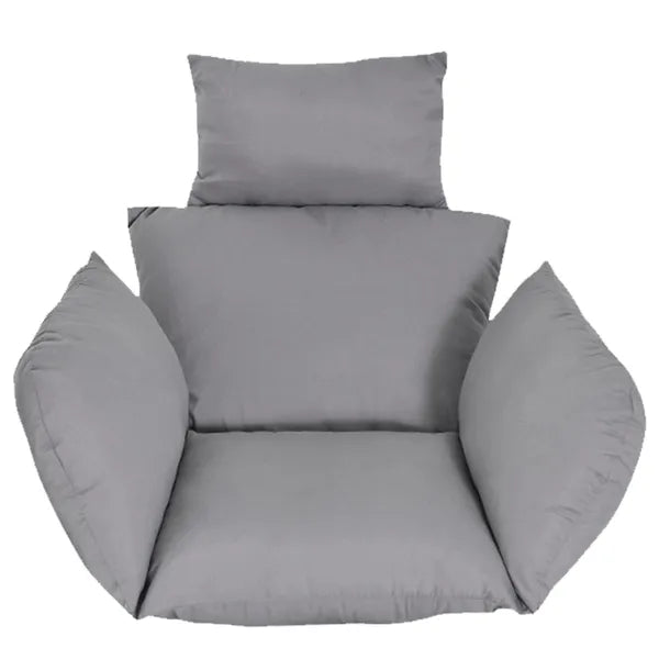 Aeelleea Thick Egg Chair Cushion with Headrest, Soft Hanging Swing Egg Chair Pad Replacement Cushion for Indoor Outdoor Basket Chair