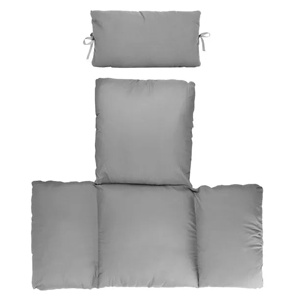 Aeelleea Thick Egg Chair Cushion with Headrest, Soft Hanging Swing Egg Chair Pad Replacement Cushion for Indoor Outdoor Basket Chair