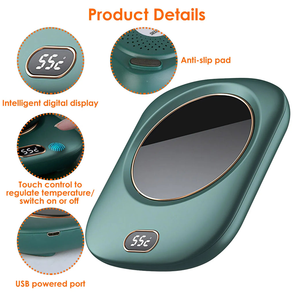 Electric Coffee Mug Warmer with 3 Temperature Settings & Auto Shut Off, USB Cup Heater for Desk