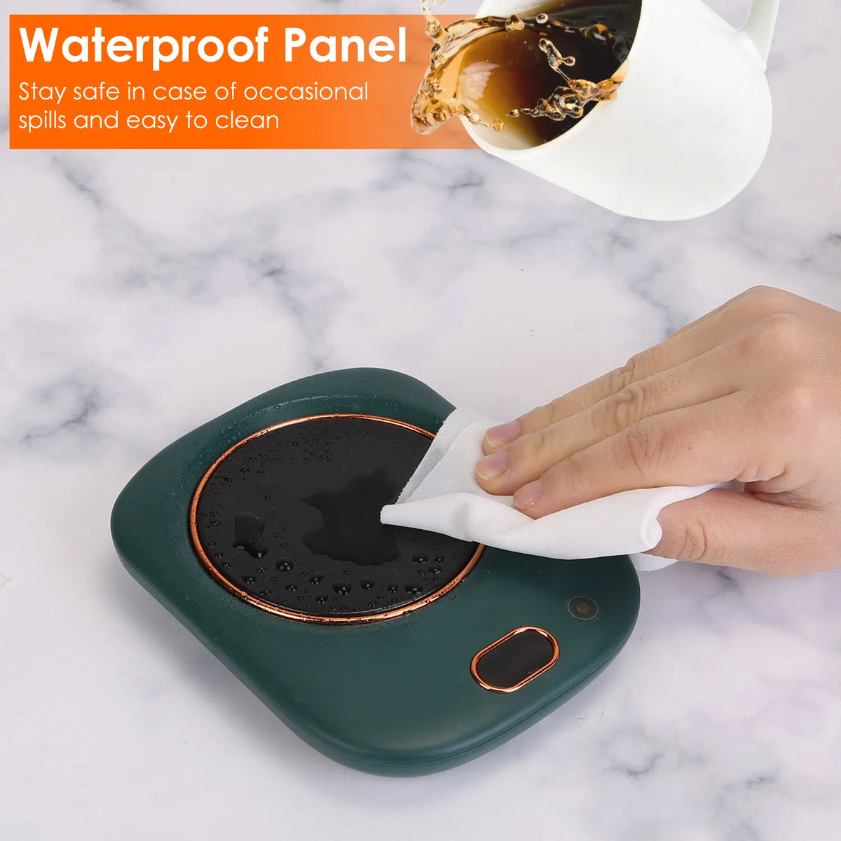 Electric Coffee Mug Warmer with 3 Temperature Settings & Auto Shut Off, USB Cup Heater for Desk