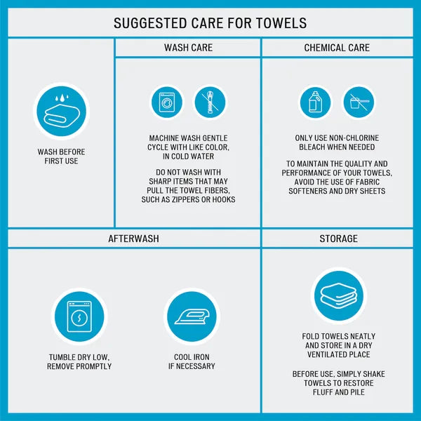 Embroidered Cotton Jacquard 6-Piece Towel Set, Soft Absorbent Bathroom Towels for Home Hotel Decor